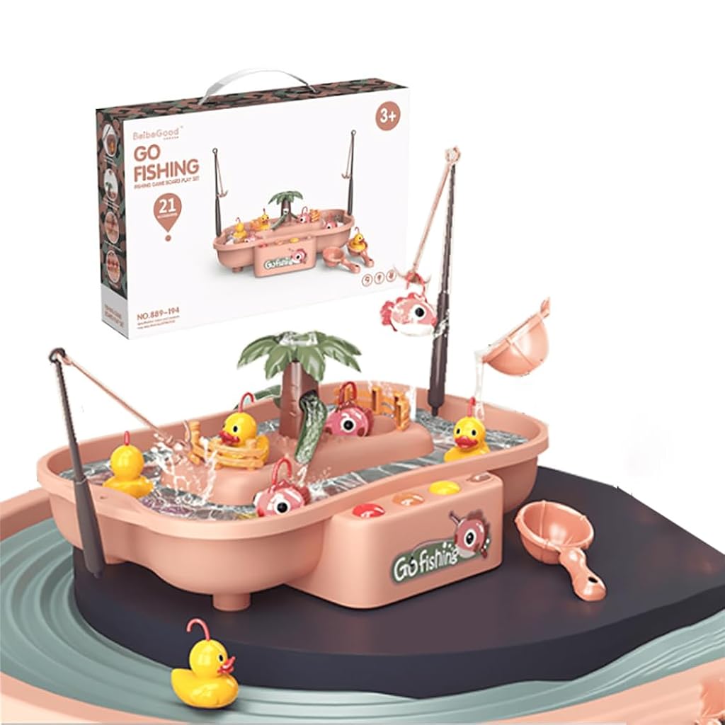 PATPAT Fish Toys for Kids Electric Bath Toys for Baby Cartoon Fish Catching Toy for Kids 3-8 Years Old Fishing Machine Set Musical Toys with Preset Songs and Light, Bath Toys for Baby 6 - 24 Months PATPAT Fish Toys for Kids Electric Bath Toys for Baby Cartoon Fish Catching Toy for Kids 3-8 Years Old Fishing Machine Set Musical Toys with Preset Songs and Light, Bath Toys for Baby 6 - 24 Months